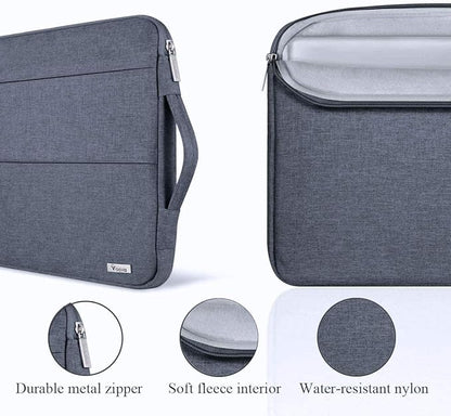 Voova 13 13.6 Inch Laptop Sleeve Case Compatible with MacBook Air 13 M1/M2/M3/M4 2020-2025, MacBook Pro 13/14, IPad Air/Pro 13, Waterproof Slim Computer Bag Cover with Handle, Dark Grey