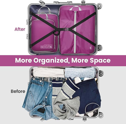 Cambond Compression Packing Cubes for Travel Women - Expandable Travel Bags Luggage Organizers Travel Essentials Compression Cubes for Travel Carry on Suitcases Organizer