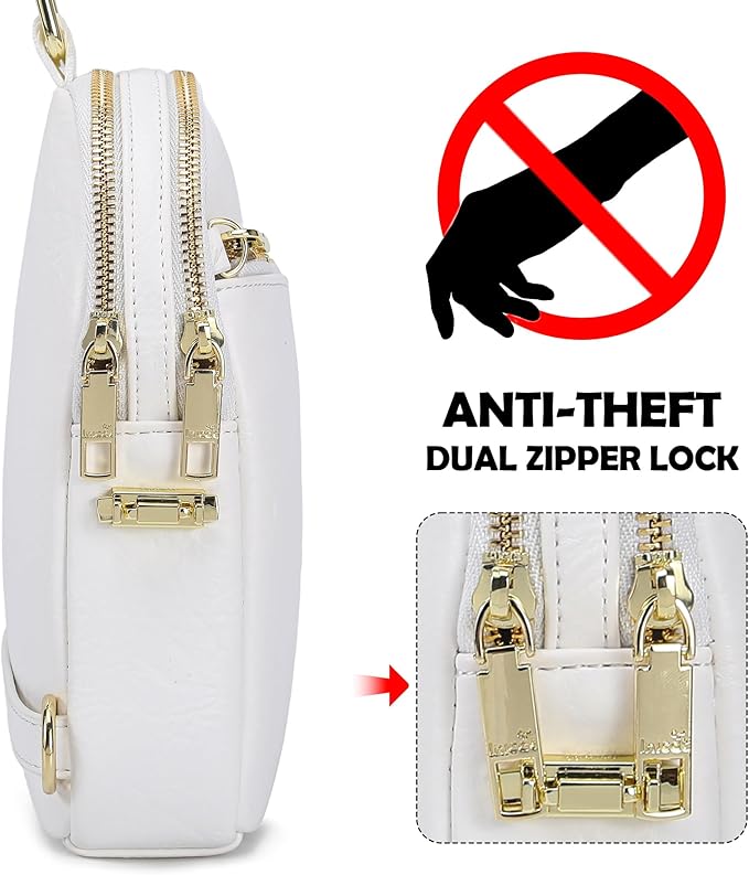 INICAT RFID Blocking Sling Bag,Anti Theft Crossbody Bags for Women,Travel Gifts Cross Body Purses Vegan Leather