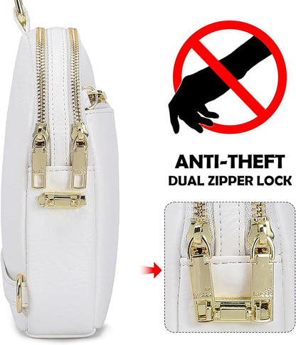INICAT RFID Blocking Sling Bag,Anti Theft Crossbody Bags for Women,Travel Gifts Cross Body Purses Vegan Leather