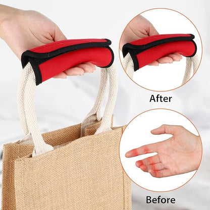 2Pack Luggage Handle Wrap for Suitcase Travel Essential Bright Red Color Soft Luggage Identifiers for Suitcases Neoprene Material Comfortable Suitcase Handle Wraps for Suitcase for Traveling