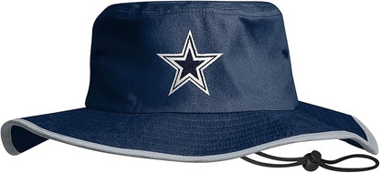 NFL Solid Team Color Logo Sport Outdoor Sun Bucket Boonie Hat