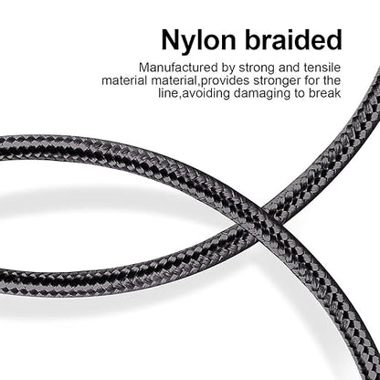 cugunu iPhone Charger, 5 Pack 3/3/6/6/10FT Apple MFi Certified USB Lightning Cable Nylon Braided Fast Charging Cord Compatible for iPhone 14/13/12/11/X/Max/8/7/6/5/SE/Plus/iPad - Black