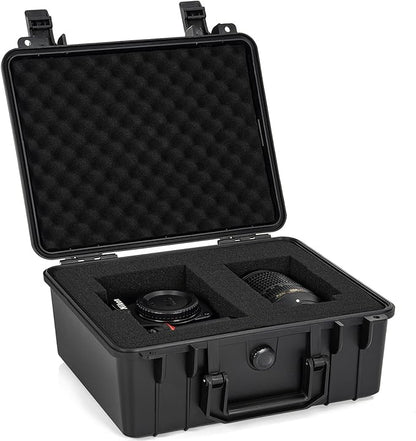 Protective Hard Case Shockproof Water-resistant with Customized DIY Foam Insert fit for Camera, etc, 11 X 9.5 X 5-Inch