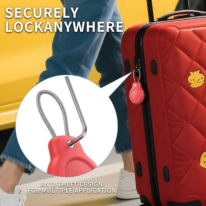 for AirTag Holder Waterproof Case with Keychain, Hidden Air Tags-8 Pack for Apple Air Tag Holder with Wire Cable Lock Key Ring Chain Air Tagholder Accessories for GPS Item Tracker Kids,Keys,Luggage