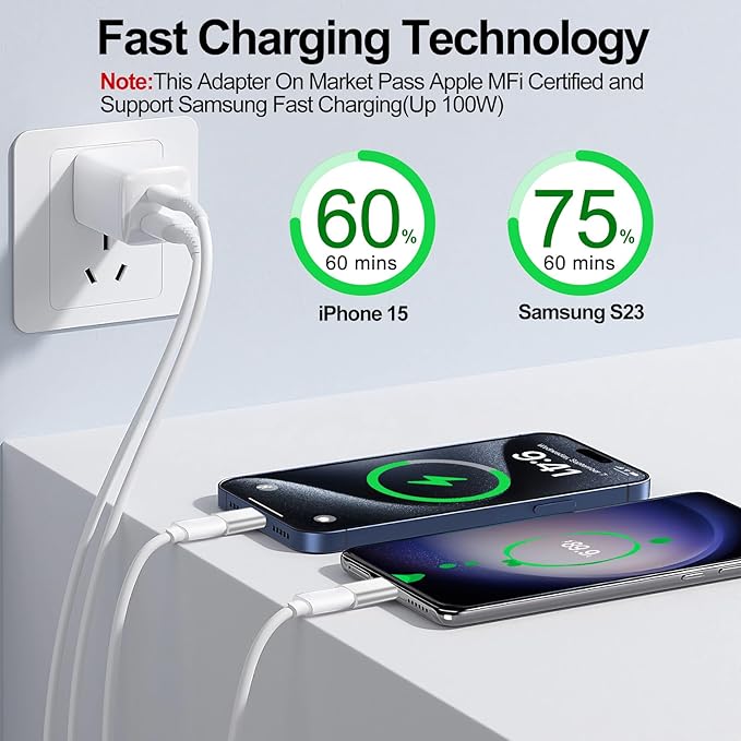𝟒𝐏𝐚𝐜𝐤 𝐔𝐩𝐠𝐫𝐚𝐝𝐞𝐝 Lightning to USB C Adapter for iPhone 17/16/15 Series,iPad Pro,Charging & Data Sync ONLY,Type C Charger Connector,for iPhone 17/16 Charger,17/16 Accessroies,Not for Audio