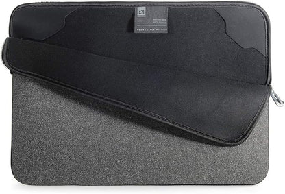 TUCANO Melange Neoprene Sleeve Comp. with MacBook Pro 16” / Laptop up to 15.6”, 4mm Thick, Anti-Slip, Anti-Scratch Grey Black