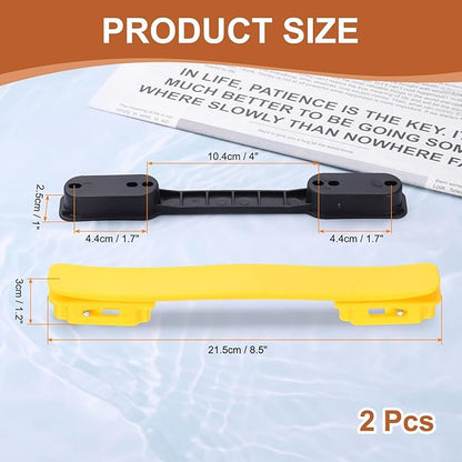 uxcell 2 Pcs Luggage Handle Replacement 8.5 Inch Suitcase Handle Carry Strap Plastic Pull Handle Grip Luggage Replacement Parts with Screws for Suitcase Box Luggage Case, Yellow
