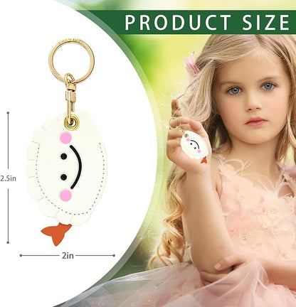 Leather Keychain Case Holder Compatible with Apple AirTag, GPS Airtag Keychain Finder Tracker with Key Ring, Anti-Scratch Protective Air Tag Cover