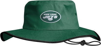 NFL Solid Team Color Logo Sport Outdoor Sun Bucket Boonie Hat