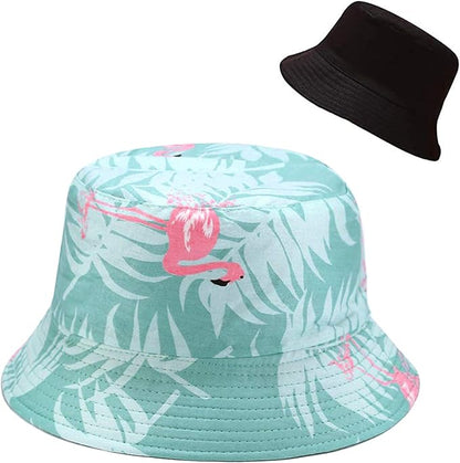 XYIYI Cute Bucket Hat Beach Fisherman Hats for Women, Reversible Double-Side-Wear