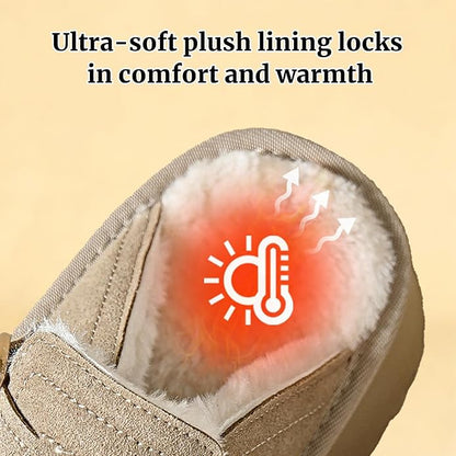 Mishansha Fuzzy Platform Slippers for Women Winter Faux Suede Warm Slippers Cozy House Shoes Outdoor and Indoor