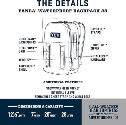 YETI Panga 28 Airtight Waterproof Submersible Backpack, Wetlands Camo