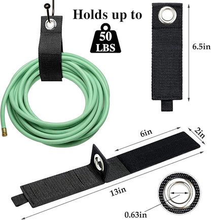 Zkptops 12Pcs Extension Cord Holder Organizer Heavy Duty Storage Straps Large 13 Inch (Unfolded) Cord Strap Wrap Hanger Garage Hooks Organization Essentials Extension Storage Wrap for Cable Hose Tools