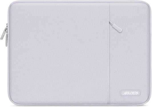 MOSISO Laptop Case 13.3 inch, 13-13.3 inch Laptop Sleeve Compatible with MacBook Air/Pro 13/Pro 14 M5 M4 M3 M2 M1, HP Dell ASUS Lenovo,Polyester Vertical Computer Sleeve Bag with Pocket, Dusty Lilac