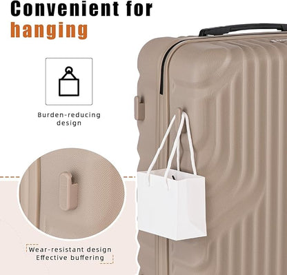 Luggage Sets Suitcase Sets 5 Piece Luggage Sets Suitcase with ABS Hard Shell Lightweight TSA Lock and Double Rotatable Detachable Wheels(Gray,20"/24"/28"/DB/TB)