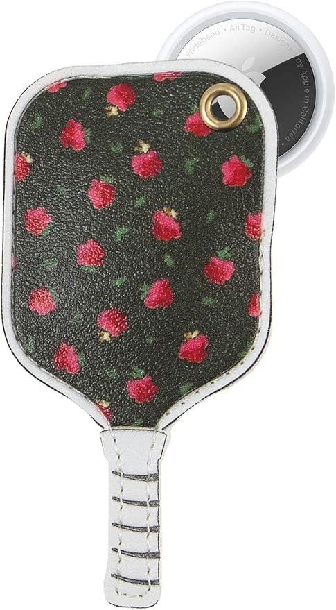 Sonix Keychain Case Compatible with Apple AirTags | Protective Cover Keychain | Pickleball Raspberry