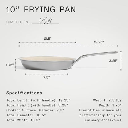 Made In Cookware - 7-Piece Ceramic Non Stick Pot and Pan Set (Stainless Handle) - 5-Ply Stainless Clad - Professional Cookware - Crafted in Italy - Induction Compatible