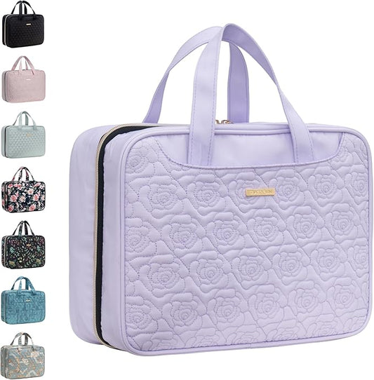 Everfun Hanging Travel Toiletry Bag Christmas Gifts for Women Traveling With Leakproof Compartment Makeup Cosmetic Organizer Dopp Kit Travel Accessories Essentials Must Have