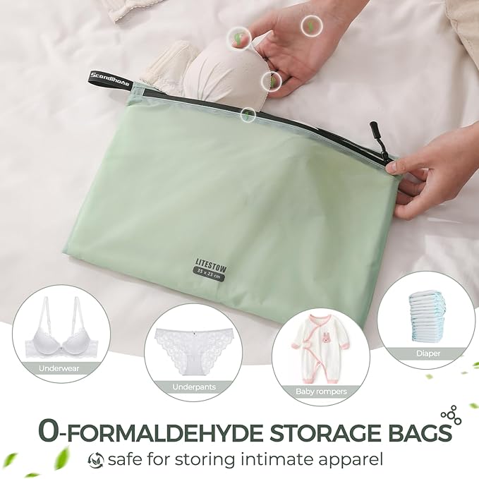 Packing Cubes for Travel Ultralight Luggage Organizer Bag Durable Travel Bags Waterproof Zipper Suitcase Bags Set for Travel Accessories and Essentials (4 Pack)(Green)