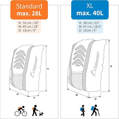 Salzmann 3M Reflective Backpack Cover | High Visibility, Waterproof & Weatherproof | Ideal for Cycling, Running & Hiking