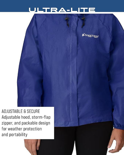 FROGG TOGGS Women's Ultra-Lite2 2-Layer Waterproof Breathable Rain Jacket
