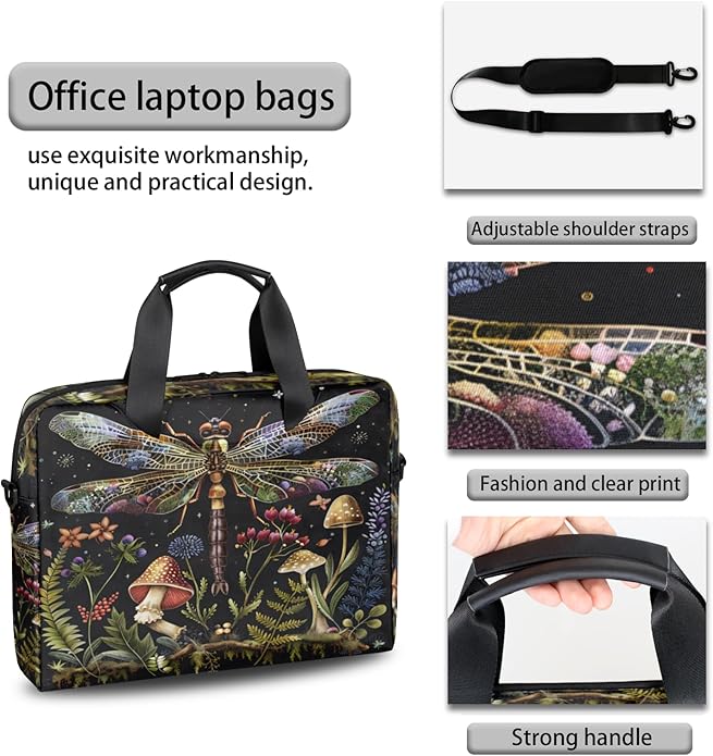 Laptop Bag Bohemian Mandala Laptop Satchel Briefcase Adjustable shoulder Carrying for MacBook Pro 16 inch