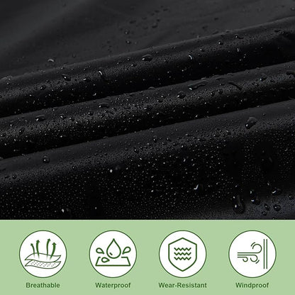Hooded Rain Ponchos for Adult - Rain Coat and Rain Jacket with Waterproof Pocket and Zipper
