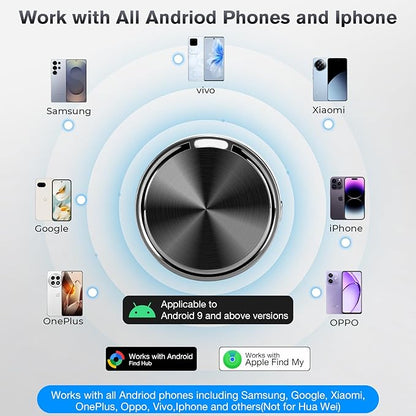 iOS and Andriod Airtag,Andriod Tracker Tags,Air Tag for Andriod,Support Dual System,Works with Google Find Hub and Apple Findmy, Locator & Tracker for Luggage, Key, Wallet, Backpack and More