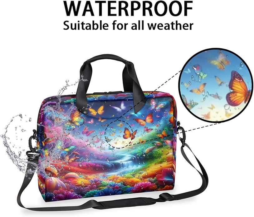Laptop Bag Bohemian Mandala Laptop Satchel Briefcase Adjustable shoulder Carrying for MacBook Pro 16 inch
