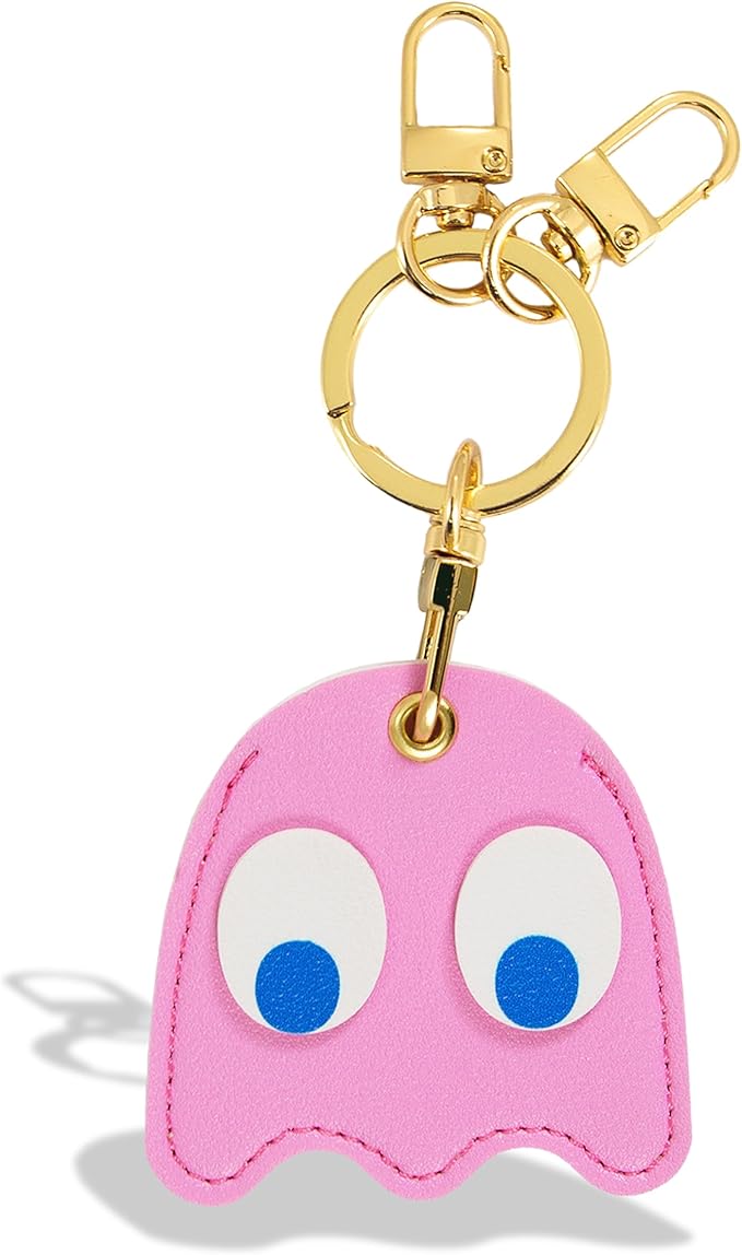Sonix Keychain Case Compatible with Apple AirTag | Protective AirTag Cover Keychain Charm | Pac-Man Classic - Pinky