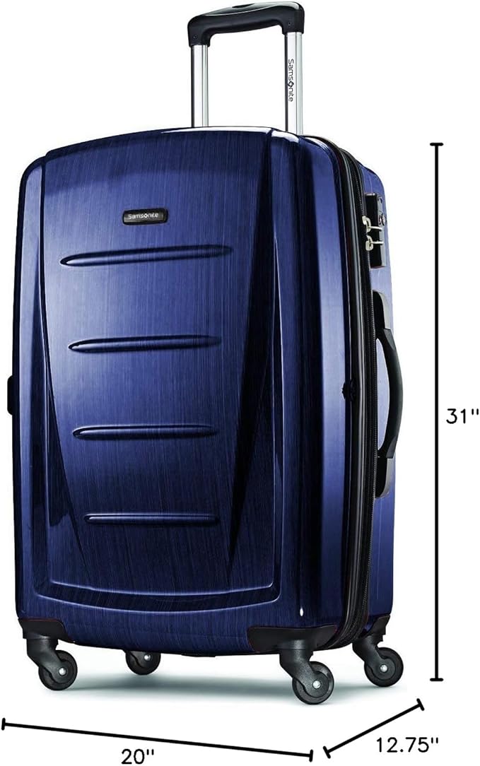 Samsonite Winfield 2 Hardside Expandable Luggage with Spinner Wheels, Navy, 3-Piece Set (20/24/28)