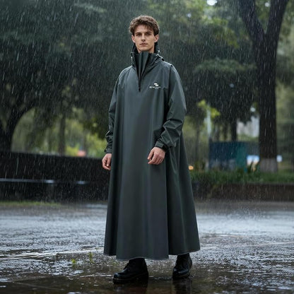 Hooded Rain Poncho for Adults Waterproof Rain Ponchos Lightweight Raincoat Reusable Rain Jacket for Men Women Outdoor