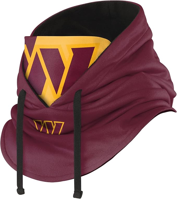 NFL Team Logo Team Color Drawstring Winter Cap Hooded Gaiter Balaclava Face Cover