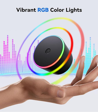 Bluetooth Speaker Stocking Stuffers for Teens: White Elephant Gifts for Adults Men Women, Loud Sound Portable Speaker with Color Light Phone Stand, Christmas Birthday for Boy Girls Trendy Stuff Gadget