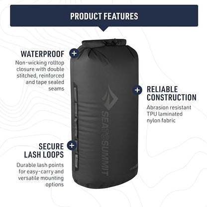Sea to Summit Big River Dry Bag, Heavy-Duty Dry Storage, 20 Liter, Jet Black