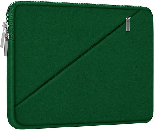 Laptop Case 15.6 inch, Traveling Carrying Computer Bag with Zippered Pocket, Shockproof Protective Laptop Sleeve Compatible for Apple Notebook, HP, Dell, Acer, Asus, Lenovo, Deep Green