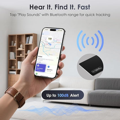 Wallet Tracker Card Airt-Tag Tracking 2 Pack - (iOS Only) Work with Apple Find My, Bluetooth Tracker, 0.07in Slim, IP68 Waterproof, Item Locator for Luggage, Passports, Purse, Gift for Men Women