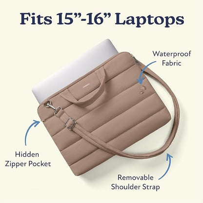Vandel 15-16 inch Laptop Carrying Case Sleeve with Strap, Shoulder Bag with Handle, 16 in Laptop Computer Bag for Women, MacBook Air 15 Inch Carrying Case, MacBook Pro 16, 15.6 in HP, Dell Messenger