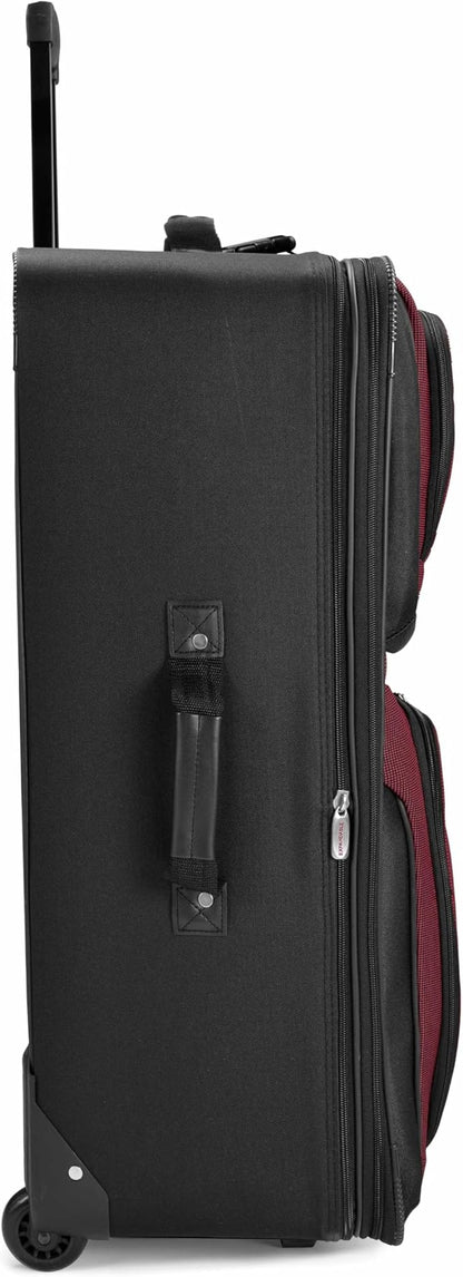 Travel Select Amsterdam Softside Expandable Luggage with Rolling Wheels, Burgundy, 29-Inch Large