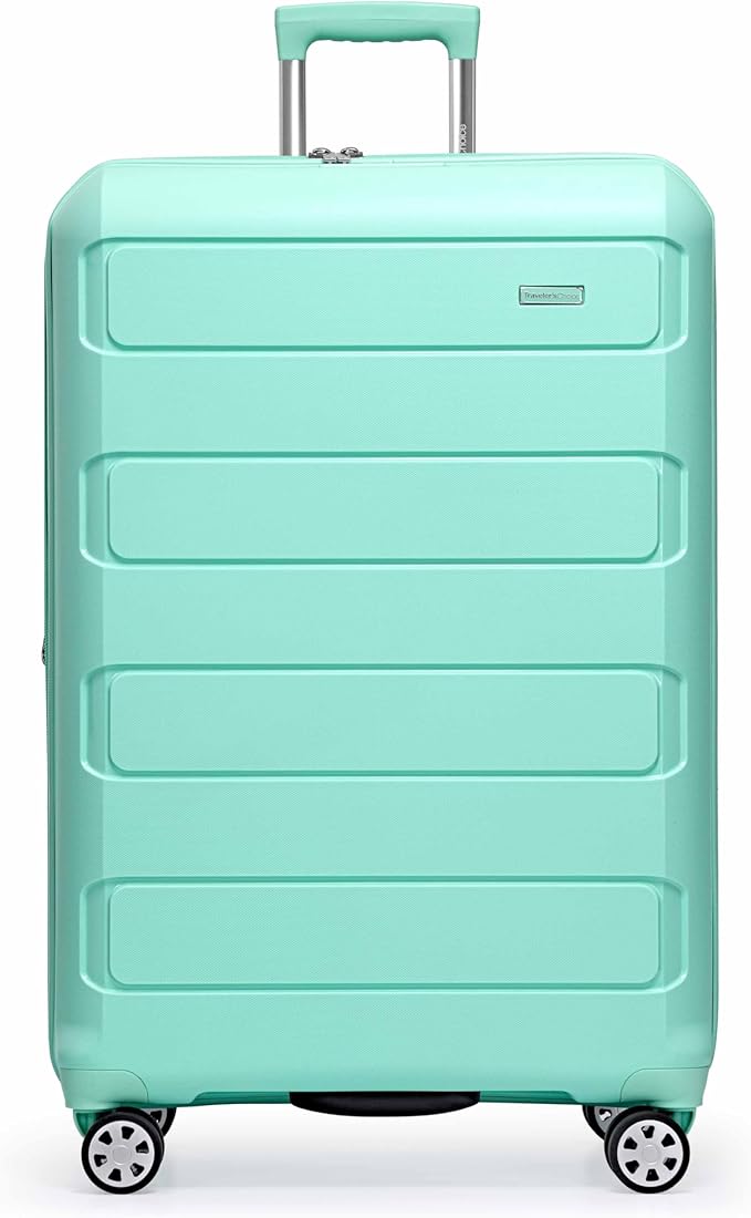 Traveler's Choice Pagosa Indestructible Hardshell Expandable Spinner Luggage, Mint, 30-Inch Large