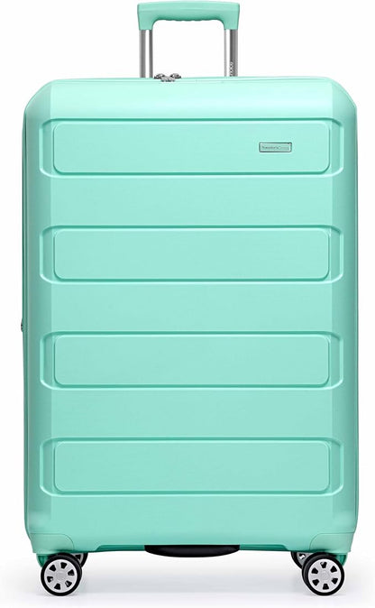 Traveler's Choice Pagosa Indestructible Hardshell Expandable Spinner Luggage, Mint, 30-Inch Large