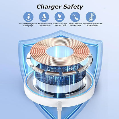 [Apple MFi Certified] Magnetic Charger,Wireless Charger Fast Charging 2Pack 6FT USB C Plug Mag-Safe Magnet Magvolt Pro Pad Chargers for iPhone Air/17 Pro Max/17/16E/16 Pro/16 Plus/15/14/13/12/AirPods