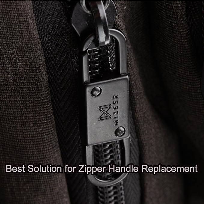Mizeer 2 Size Zipper Clip Theft Deterrent - Anti Theft Zipper Clips Keep Zipper Closed - Locks for Backpacks, Purses 4pcs Gold