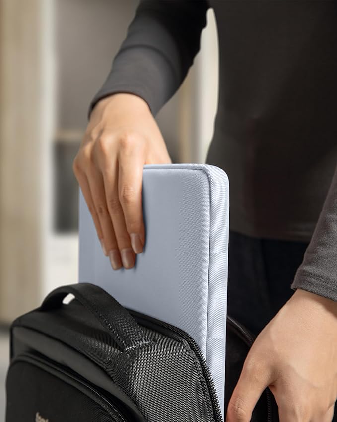 tomtoc Slim Laptop Sleeve Case for 13-inch New MacBook Air M4/A3420 M3/A3113 M2/A2681, M1/A2337 2025-2018, MacBook Pro M2/M1, Water-Resistant Protective Carrying Case with Accessories Pocket