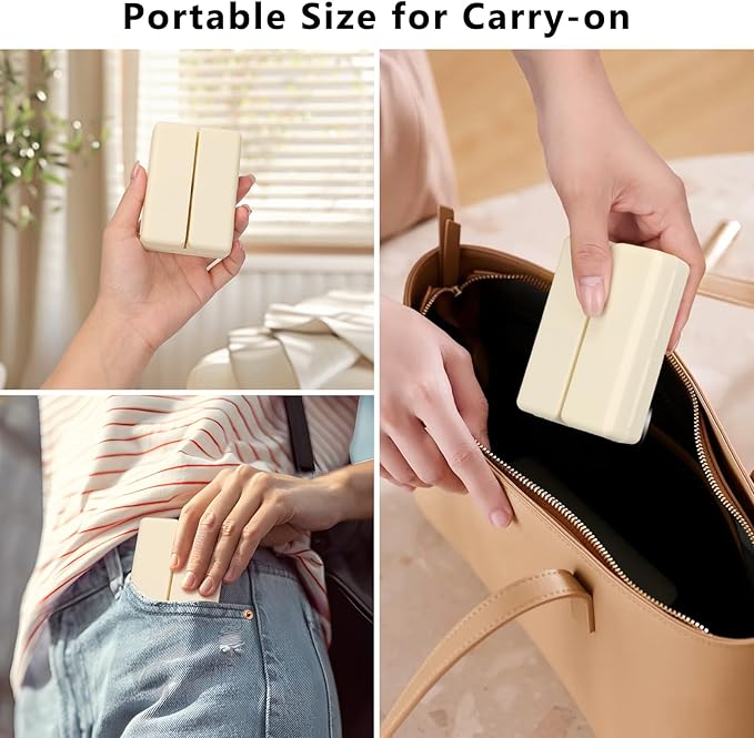 FYY Daily Pill Organizer,2 Pcs 7 Compartments Portable Pill Case Travel Pill Organizer,[Folding Design] Pill Box for Purse Pocket to Hold Vitamins,Cod Liver Oil,Supplements and Medication-White