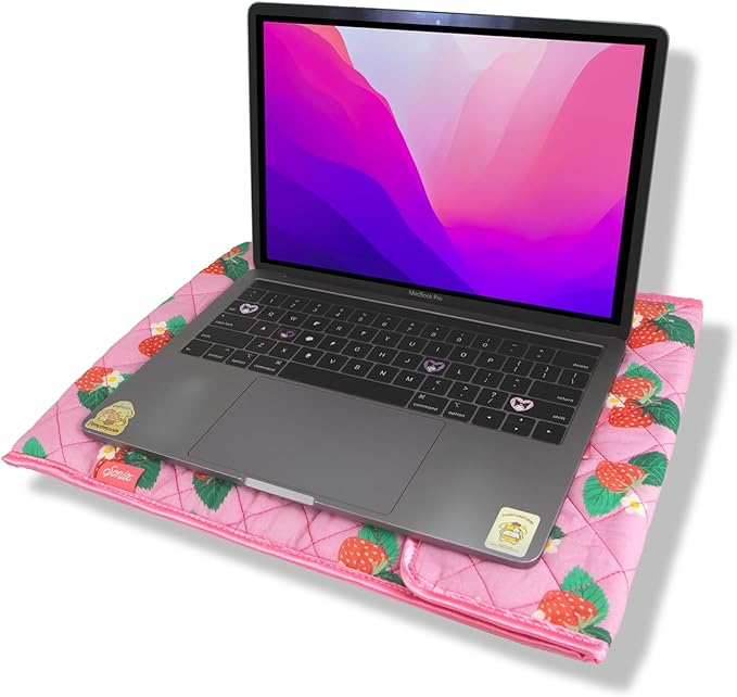 Sonix | Quilted Laptop Sleeve | 13-14 Inch, Quilted Soft Comfy Laptop Carrying Case, Computer Sleeve | Wild Strawberries