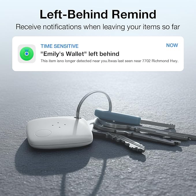 OTIC Smart Tracker Works with Apple Find My (iOS) & Google Find Hub (Android), for Dual-System Tracking Device Item Finder,Key Luggage Passport,Replaceble Battery (White, 2 Pack)