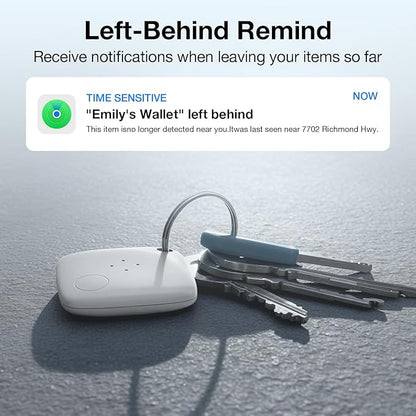 OTIC Smart Tracker Works with Apple Find My (iOS) & Google Find Hub (Android), for Dual-System Tracking Device Item Finder,Key Luggage Passport,Replaceble Battery (White, 2 Pack)