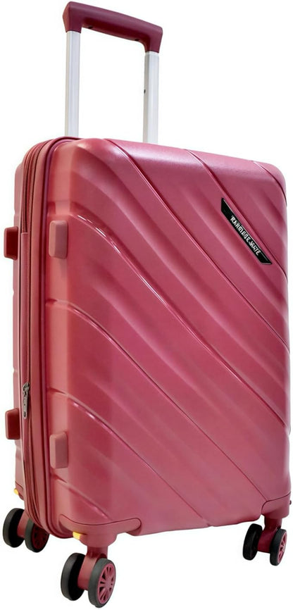 Karriage-Mate Expandable Hardside Carry-On Luggage Set, Suitcase with Eight Spinning Wheels, 20-Inch and Scratch-Resistant Surface (Red)